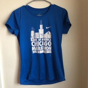 Authentic Chicago Marathon Shirt- Nike dry fit SM